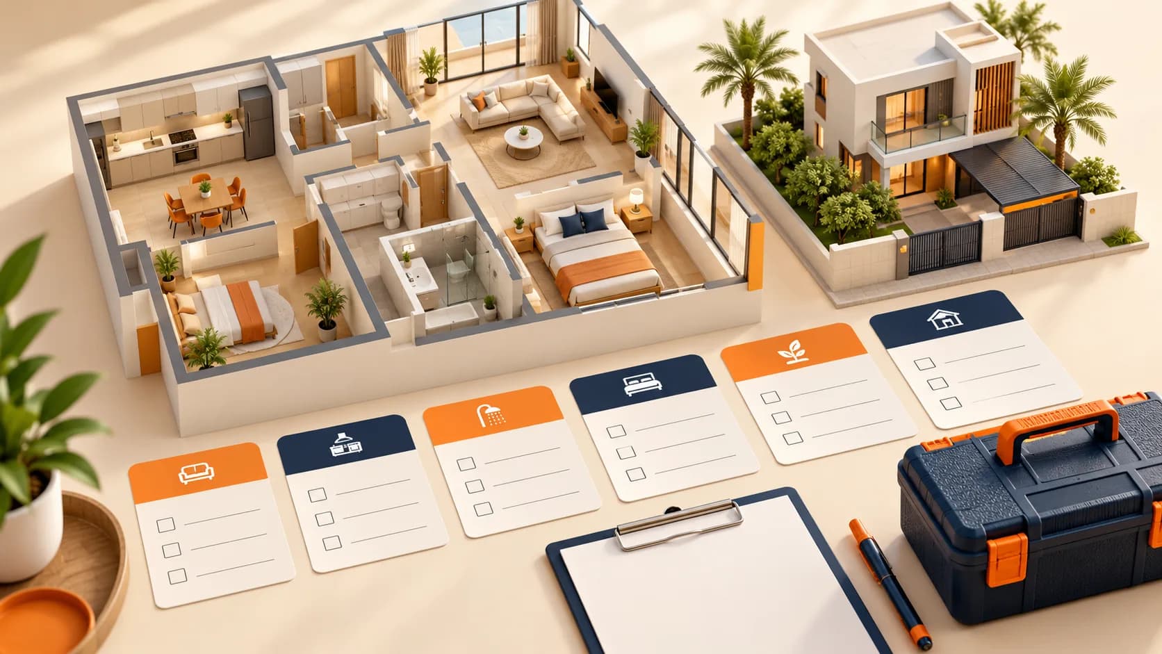 A mixed list of repairs needs more than one broad request. Separate observations, desired changes and approval responsibilities before booking.